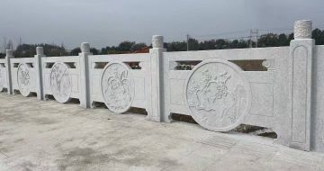 漳州芝麻白河道栏杆 石材栏杆
