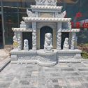 漳州芝麻白中国黑石材套墓 花岗岩墓碑