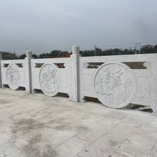 漳州芝麻白河道栏杆 石材栏杆