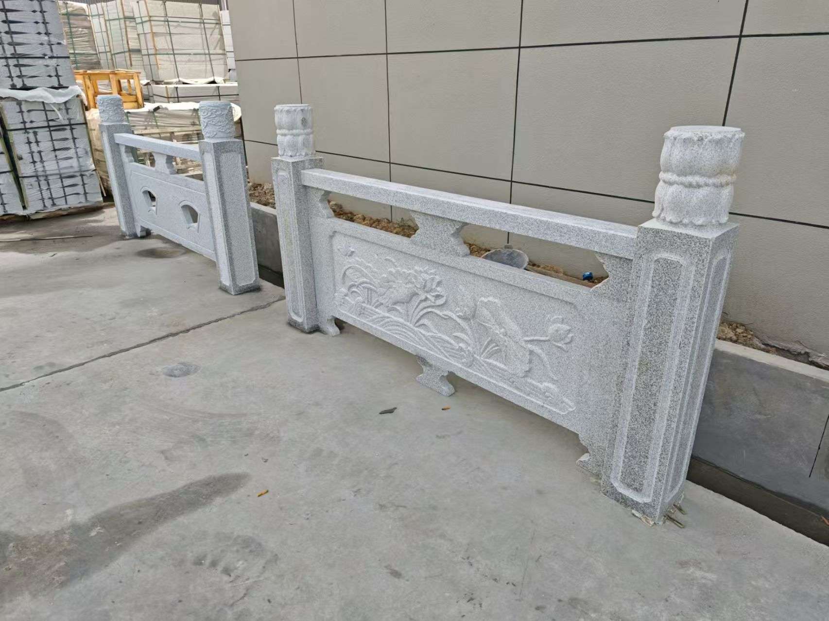 漳州芝麻白河道栏杆 石材栏杆