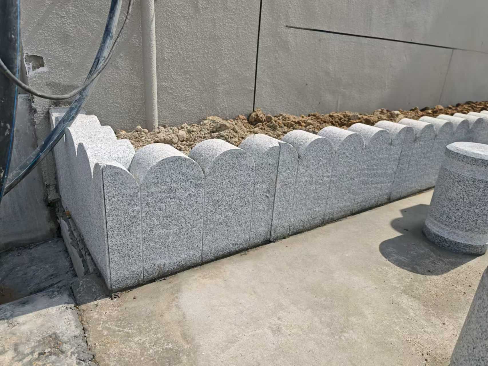 漳州芝麻白花边石  围边石