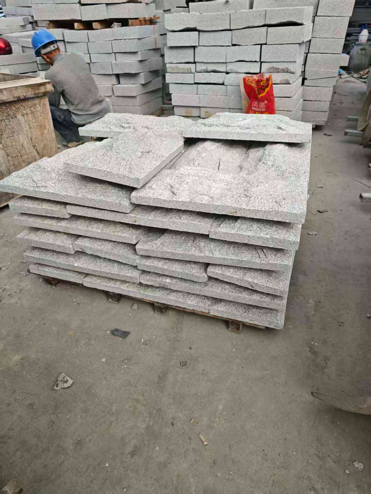 漳州芝麻白蘑菇石，自然面