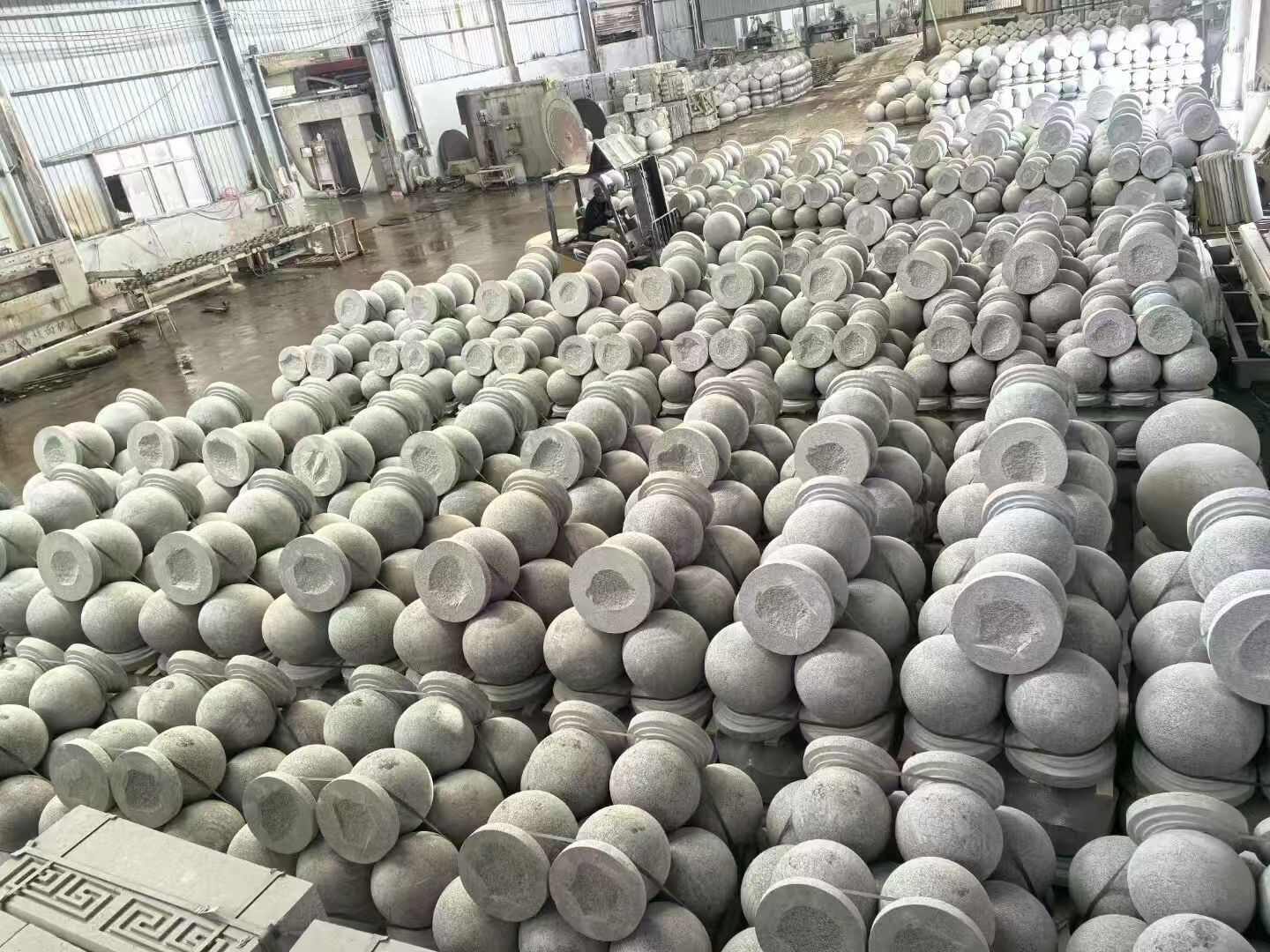 漳州芝麻白圆球 石球 挡车球